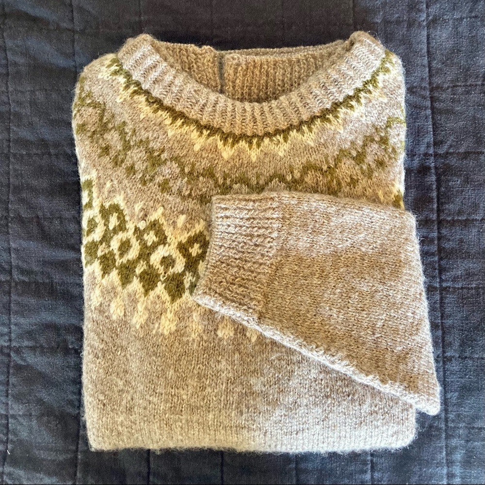 Heirloom Icelandic Wool Sweater Tunic Vintage No Tags Woman’s Medium